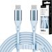 Krüger&Matz KM1269 - USB-C Kabel - 100W - 1m - Siliconen - Blauw