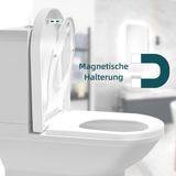 Merkloos / Sans marque Wan GmbH Duroplast toilet seat with quick-release closure - white