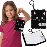 sarcia.eu Katje, pluche sleutelhanger, MINI-notitieboekje met blanco bladzijden, notitieboekje – 2in1 hanger