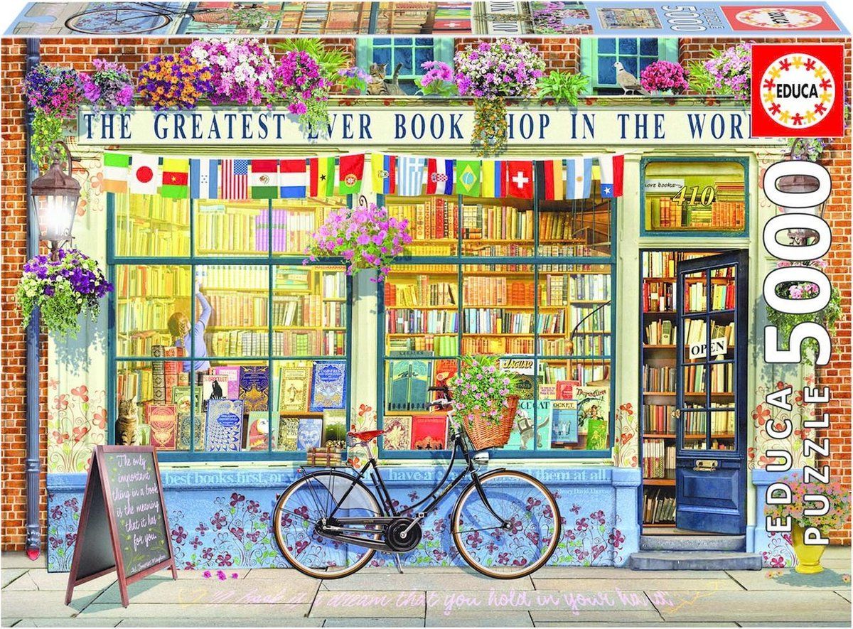 Educa Puzzle - Bookshop in the World 5000 Teile - 8412668185838