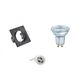 Osram LED Spot Set - PAR16 - GU10 - Dimbaar - Vierkant - Mat Zwart - 3.7W - 4000K - Kantelbaar