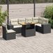 Maison Exclusive - Ensemble de jardin, 7 pièces, avec coussins, noir, en polyrotin