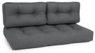 Beautissu ECO Style, 120 x 80 x 15 cm, gris anthracite, lot de 2, coussin d'extérieur, pour jardin