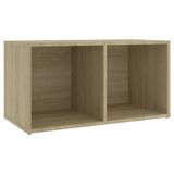 Meuble TV 72x35x36,5 cm bois travaillé couleur chêne sonoma