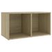 Meuble TV 72x35x36,5 cm bois travaillé couleur chêne sonoma