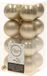 Merkloos Kaemingk B.V. 32x Licht parel/champagne kunststof kerstballen 4 cm - Mat/glans