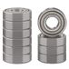 XiKe 10 stuks 6202ZZ kogellagers 15 x 35 x 11 mm, voorgesmeerd/verchroomd staal/metalen afdichting, 6202-2Z diepe groefkogellagers.