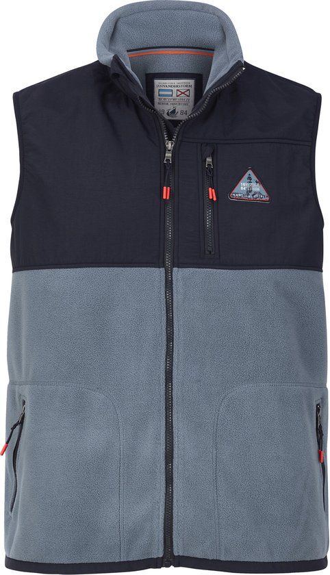Jan Vanderstorm heren Fleecebodywarmer - 56/58 - blauw - Plus Size