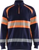 Blåkläder 3553-1158 High vis Sweater - Marineblauw/Oranje - XL