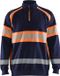 Blåkläder 3553-1158 High vis Sweater - Marineblauw/Oranje - XL