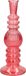 Ideas 4 Seasons Bloemenvaas Florence - koraal rood glas - ribbel - D8,5 x H23 cm