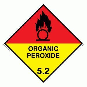 Viking Signs Viking Signs LN640-S20-MG "Organic Peroxide" Sign, 1 mm Flexibel Magnetisch, 200 mm x 200 mm