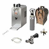 HAJUS AG Ensemble complet de tireuse à bière JET 30 : refroidisseur sec 1 robinet, tireuse domestique 35 l/h avec fût en bois