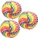 Boland Lampion met gekleurde stippen - Set van 6x stuks - papier - Dia 26 cm