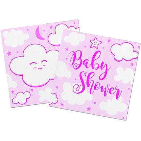 Folat Servetten Baby Shower Roze