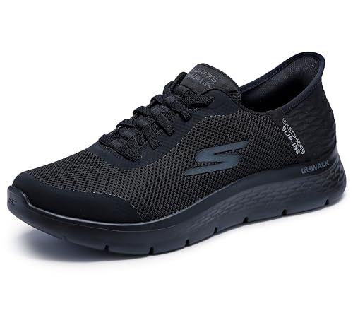 Skechers Go Walk Flex - Hands Up - Heren Instappers - Zwart - Maat 43