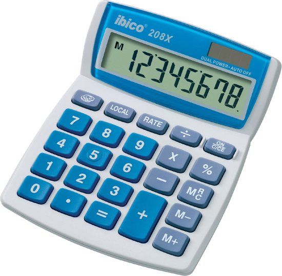 Ibico 208X - Bureaurekenmachine - Blauw