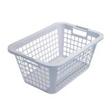 axentia Wasmand plastic, stapelbaar - wasverzamelaar hoekig - wasbak kunststof - wasbakken stapelbaar in wit of blauw - wasmand klein, 25 l