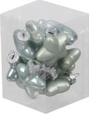 Othmar Decorations Kerstornamenten - sterren - 12x st - mintgroen - 4 cm - glas