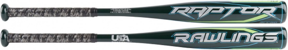 Rawlings - MLB - Honkbal - Jeugd - Honkbalknuppel - Aluminium - US2R10 - Raptor - USA Logo - Youth Baseball Bat - Zwart - 29 inch/19 ounce (-10)