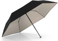 doppler Zero Ultra Sun Mini Uni Solid Black / Ivory zwart paraplu