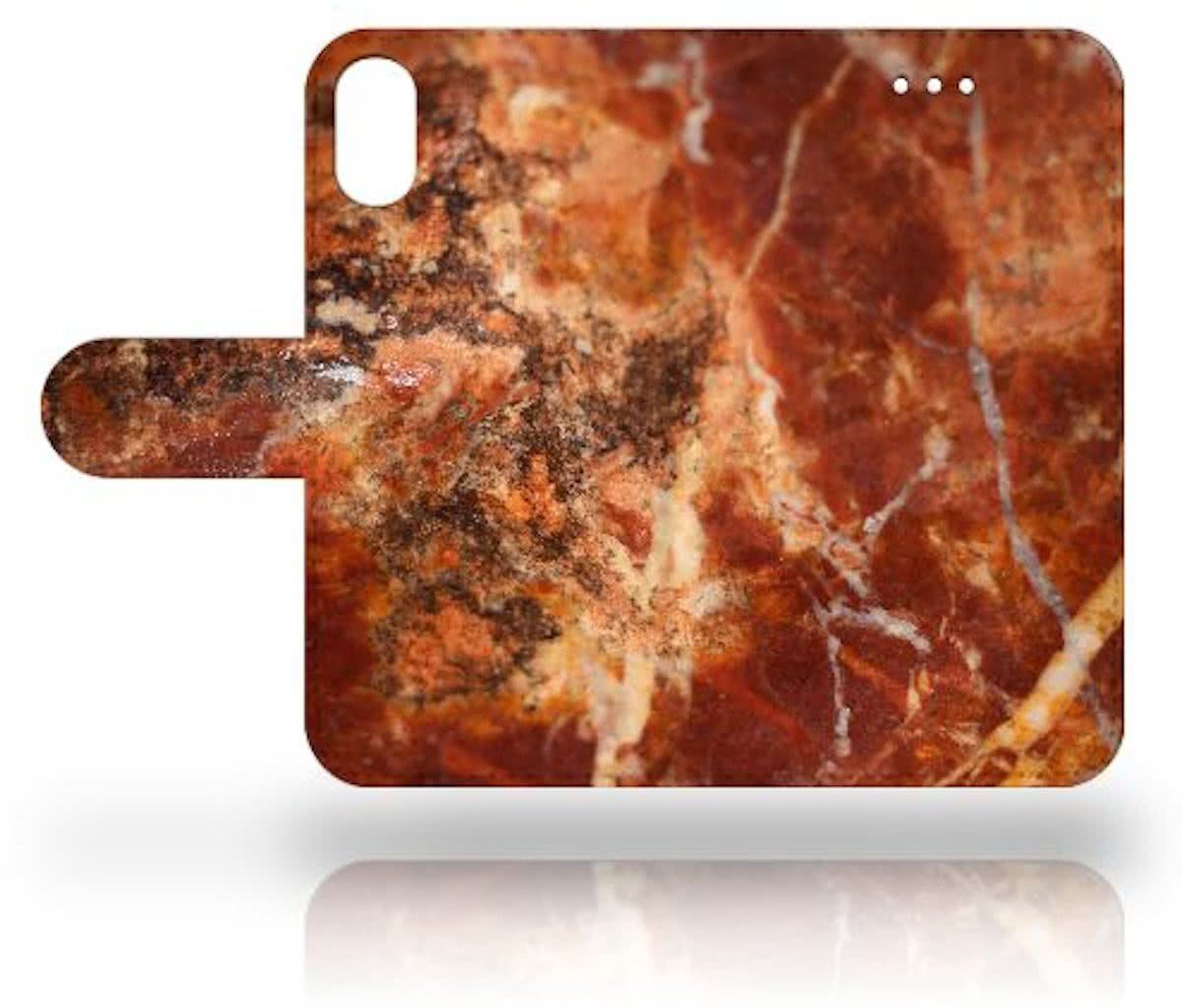 B2Ctelecom Apple iPhone X Uniek Design Hoesje Marmer Bruin