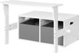In And Outdoormatch Kindertafel - speeltafel voor peuters & kleuters - stevig MDF - modern en functioneel - stijlvol grijs/wit