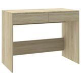 vidaXL Bureau 101x50x76,5 cm bewerkt hout sonoma eikenkleurig
