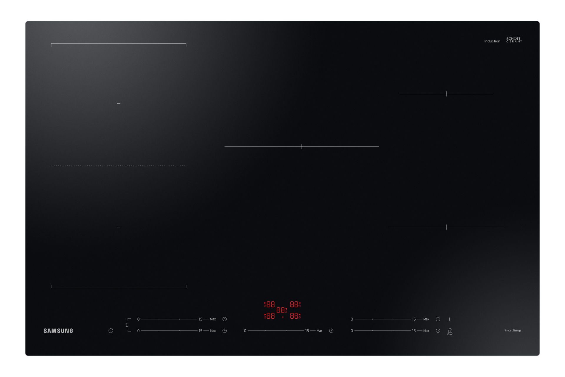 Samsung NZ85C5047FK/U1 - Inductie kookplaat - 5 kookzones - Slider bediening