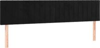 vidaXL Hoofdbord 200x5x78/88 cm Zwart Fluweel