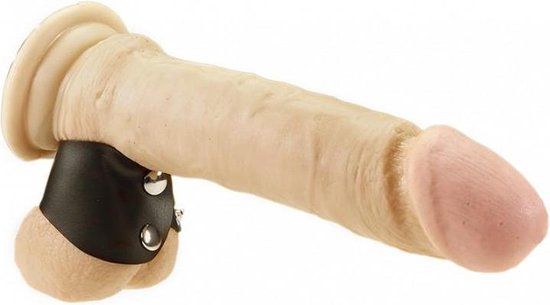 Rimba leren Balzak stretcher met drukknopen - Zwart