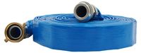 Irrigatie - PVC platte slang - Aansluiting van 3 cm en 5 cm - Lengte 15,2 meter - Geschikt voor tuin-, gazon- en landbouwdoeleinden - Blauw