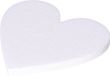 Bellatio Design Piepschuim hartje 25 cm wit