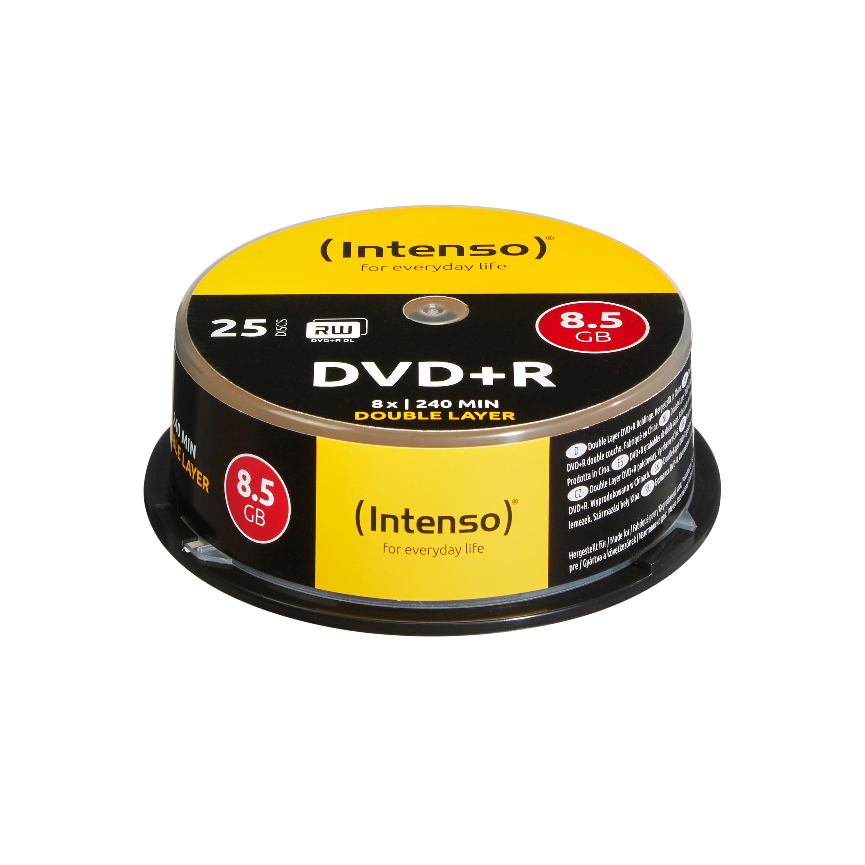 Intenso DVD+R 8.5GB 8x Double Layer 25er Cakebox