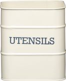 KitchenCraft Living Nostalgia Porte-ustensiles en métal - 15 x 16 cm - Crème antique