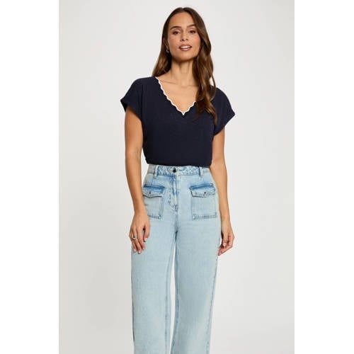Morgan top marineblauw
