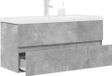 Maison Exclusive - Ensemble de meubles de salle de bain 2 pièces, gris béton, matériau dérivé du bois