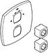 Grohe Rozet wit RVS