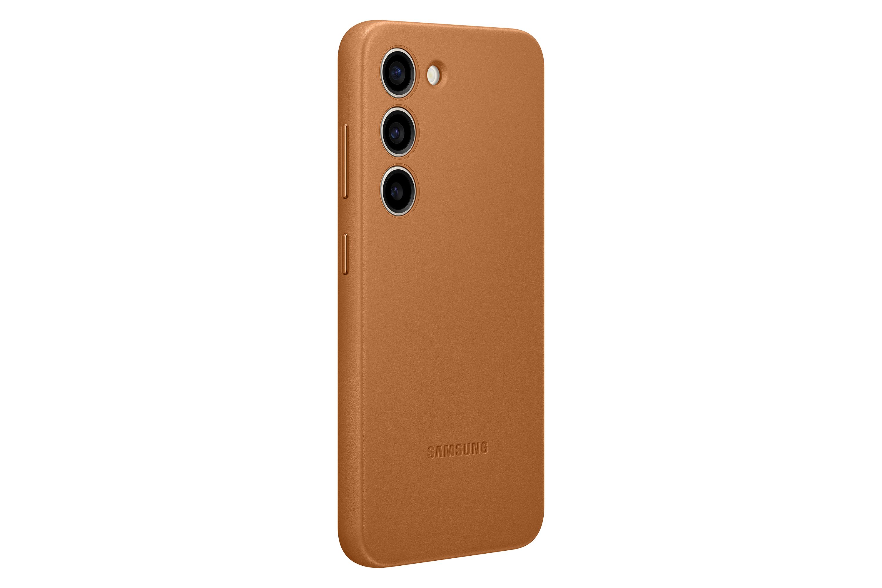 Samsung Leather Cover - Galaxy S23 - Camel