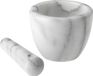 Westmark Vijzel met stamper van marmer, hoog, binnendiameter: ca. 7,5 cm, Gourmet, wit/grijs, 69592260