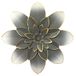 Grijs metalen bloem muurkunst decor, 9,5 inch rustieke moderne bloemensculptuur, noodlijdende ijzeren muur opknoping woondecoratie accent kunstwerken voor binnen keuken slaapkamer woonkamer kantoor