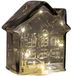 Annas Collection Huisje glas LED 12,5x7,5 grijs
