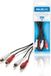 Valueline VLAB24205B20 Stereo RCA Audio Verlengkabel 2x RCA Mannelijk - 2x RCA Vrouwelijk 2,00 M Zwart