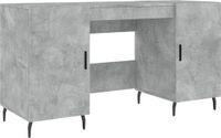 vidaXL Bureau 140x50x75 cm Bewerkt Hout Betongrijs