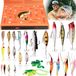 24-daagse adventskalender 2025 pour hommes et adolescents - 24 leurres uniques pour eau douce/salée - Poppers - Jigs
