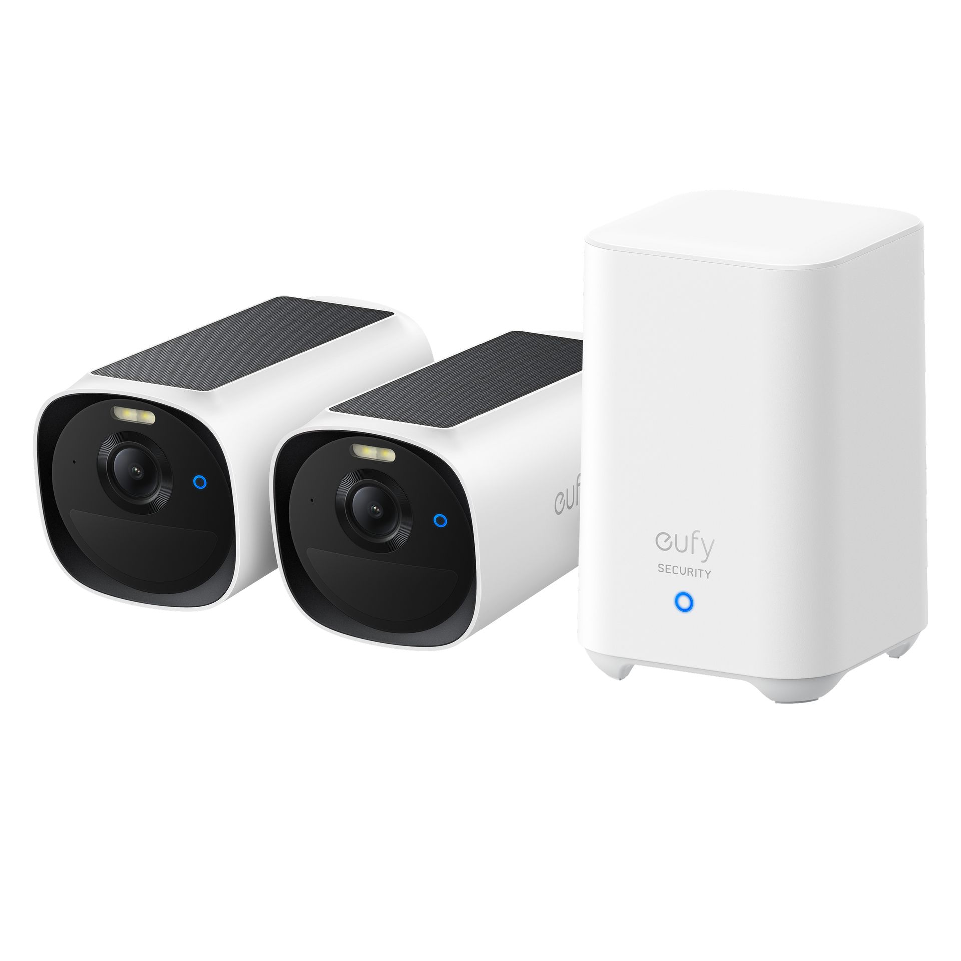 eufy Security eufyCam E40 2-Cam Set (HomeBase 2) - Draadloze Outdoor Beveiligingscamera - 2K - Wit