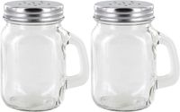 Home Deco Factory Salière et poivrière - 2x - verre - 120 ml - transparent