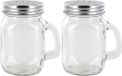 Home Deco Factory Salière et poivrière - 2x - verre - 120 ml - transparent