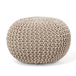 Beliani CONRAD S Poef - Beige - Katoen