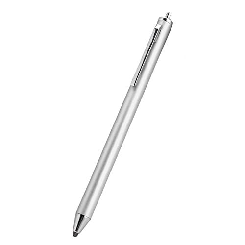 ciciglow Doek Hoofd Stylus, Aluminium Touchscreen Pen voor Samsung Tab/LG/Huawei/Xiaomi Tablet Telefoon Smartphone Touch Pen met Zachte Hoofd(Zilver)